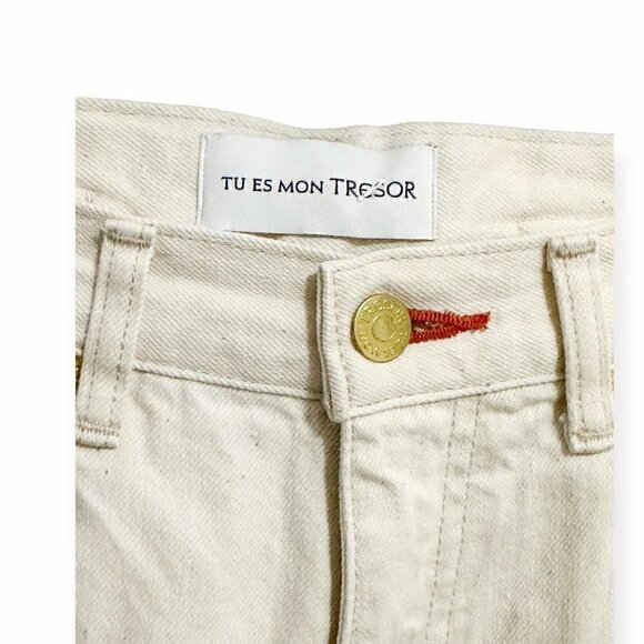 New With Tag TU ES MON TRESOR high-rise turn-up jeans, Size 26 - Picture 10 of 16